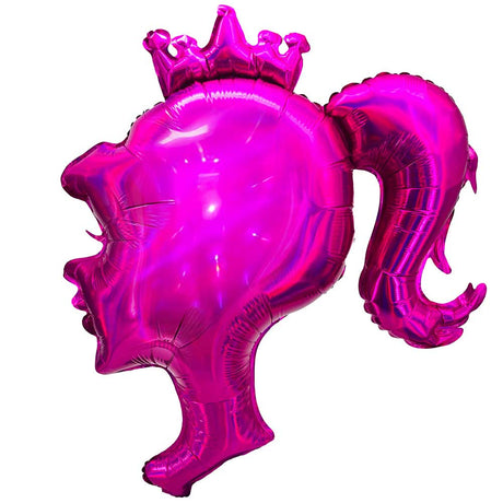Pink Girl Silhouette Foil Balloon