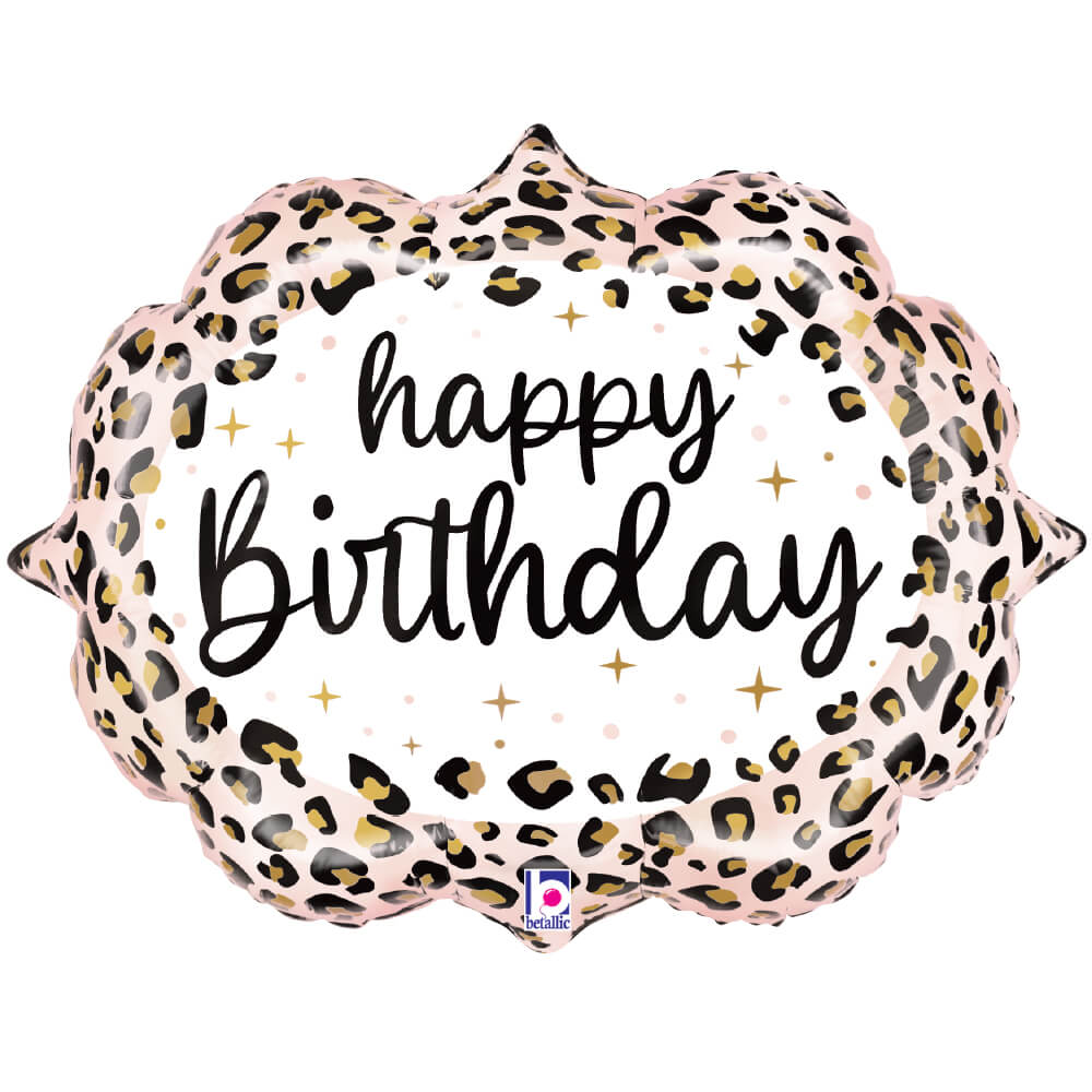 Foil Balloon Leopard Birthday