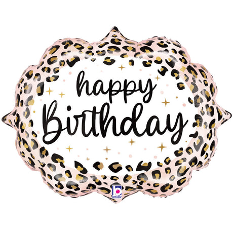 Foil Balloon Leopard Birthday