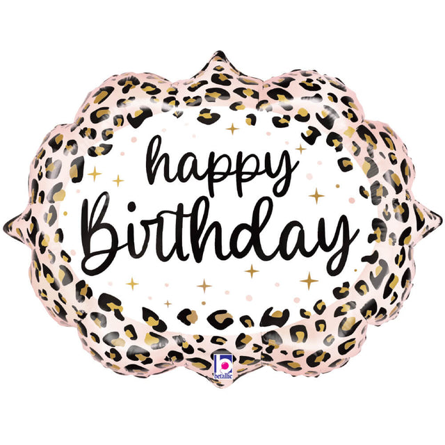 Foil Balloon Leopard Birthday