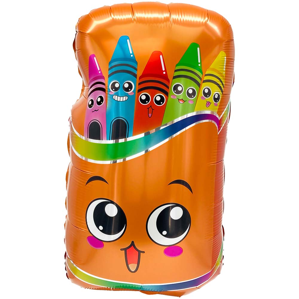 Foil Balloon Smiling Crayon Box