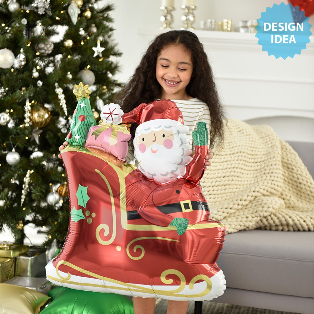 Foil Balloon Starry Night Santa 27 Inch