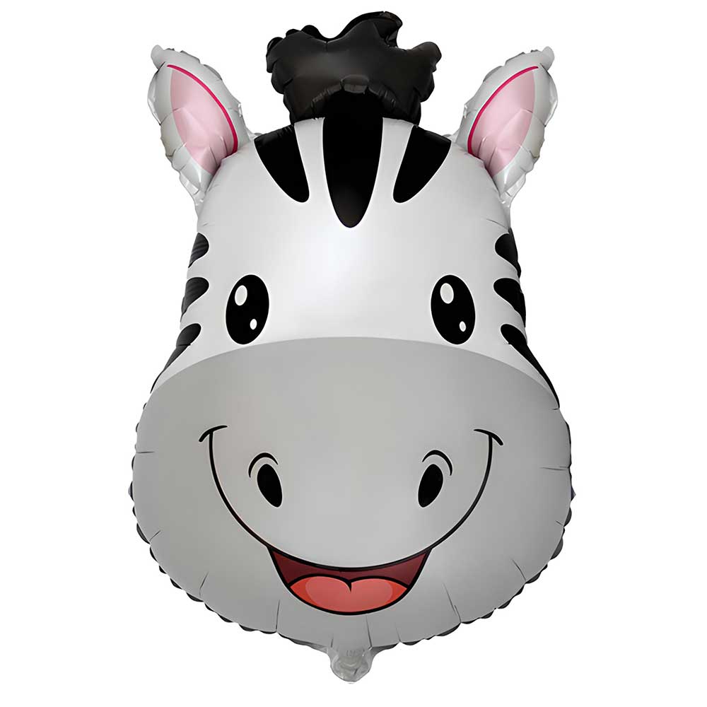 Zebra Head Foil Balloon