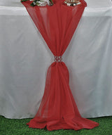 Extra Long Chiffon Wedding Table Runner Polyester Chiffon Fabric - 27" Wide, Sheer, Serged Edge (1 Runner)