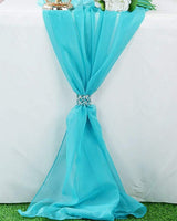 Extra Long Chiffon Wedding Table Runner Polyester Chiffon Fabric - 27" Wide, Sheer, Serged Edge (1 Runner)