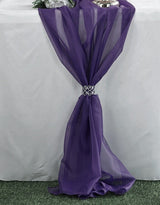 Extra Long Chiffon Wedding Table Runner Polyester Chiffon Fabric - 27" Wide, Sheer, Serged Edge (1 Runner)