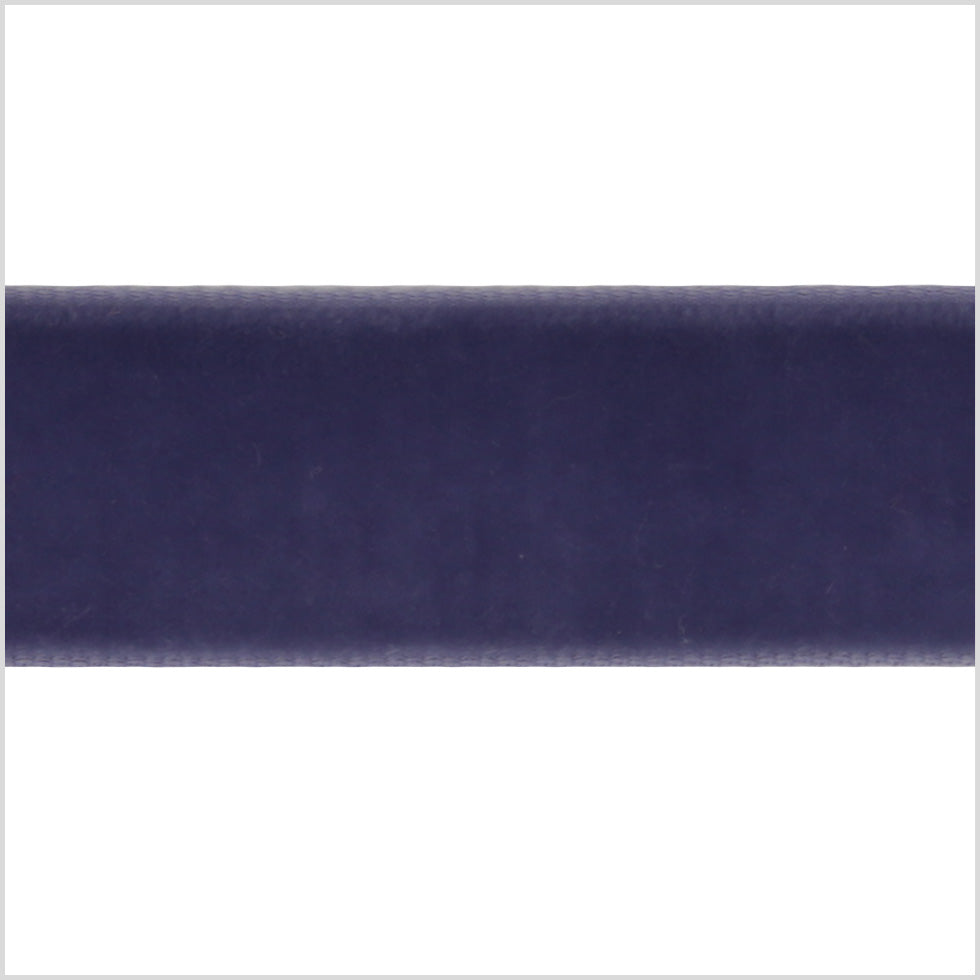 Single Faced Velvet Ribbon Made in Italy - 7/8" - Purple Gray - Sabine Collection