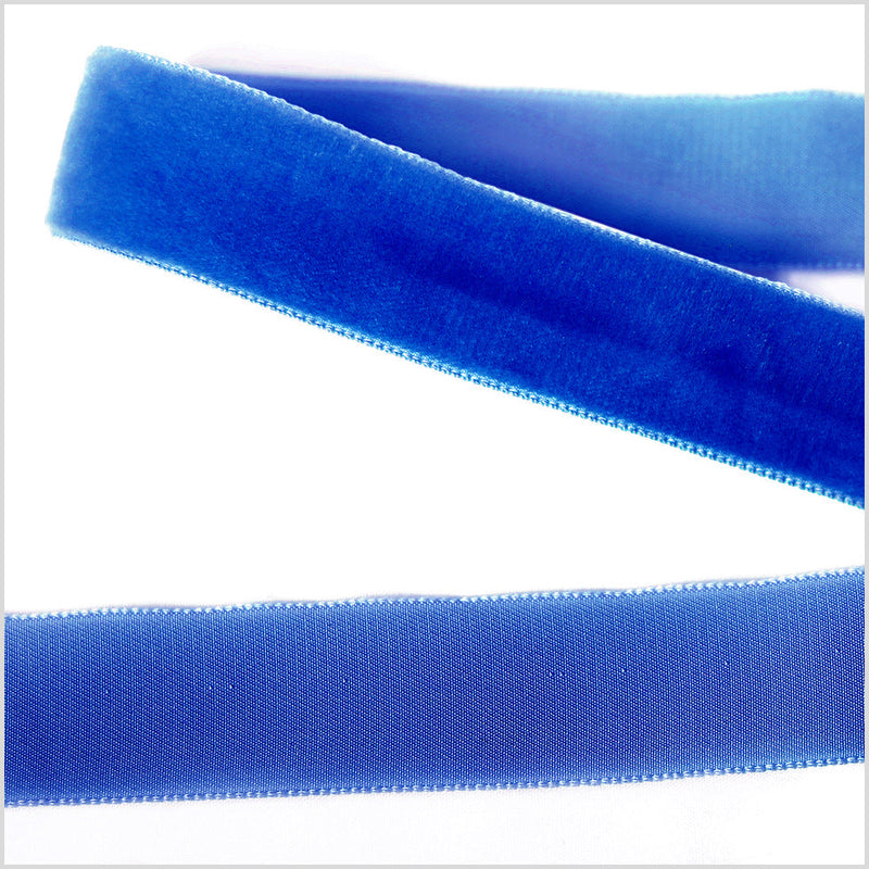 Single Faced Velvet Ribbon Made in Italy - 7/8" - Royal - Sabine Collection