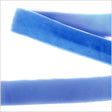 Single Faced Velvet Ribbon Made in Italy - 7/8" - Evening Blue - Sabine Collection