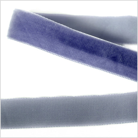 Single Faced Velvet Ribbon Made in Italy - 7/8" - Amparo Blue - Sabine Collection