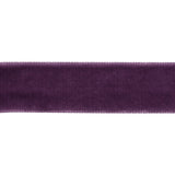 Single Faced Velvet Ribbon Made in Italy - 7/8" - Dark Grape - Sabine Collection