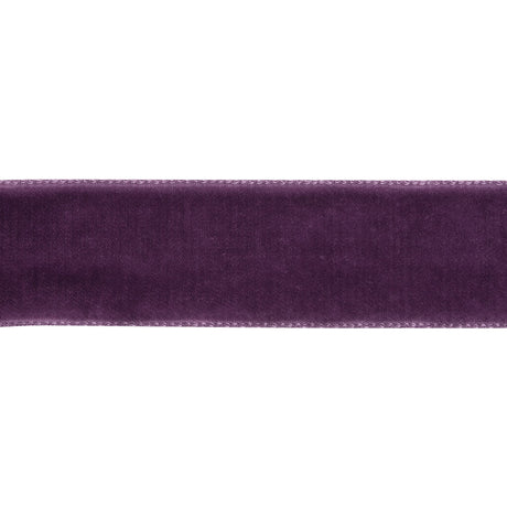 Single Faced Velvet Ribbon Made in Italy - 7/8" - Dark Grape - Sabine Collection