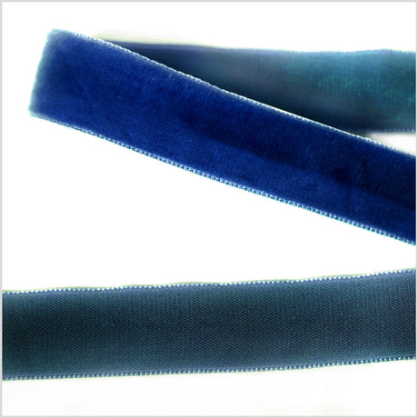 Single Faced Velvet Ribbon Made in Italy - 7/8" - Navy - Sabine Collection