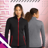 Sport-Tek® Women's Sport-Wick® Stretch Contrast Full-Zip Jacket