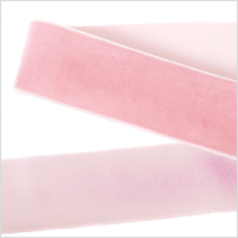 Single Faced Velvet Ribbon Made in Italy - 1.5" - Baby Pink - Sabine Collection