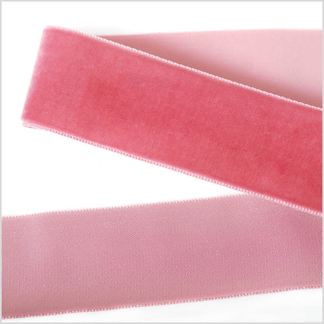 Single Faced Velvet Ribbon Made in Italy - 1.5" - Dark Dusty Rose - Sabine Collection