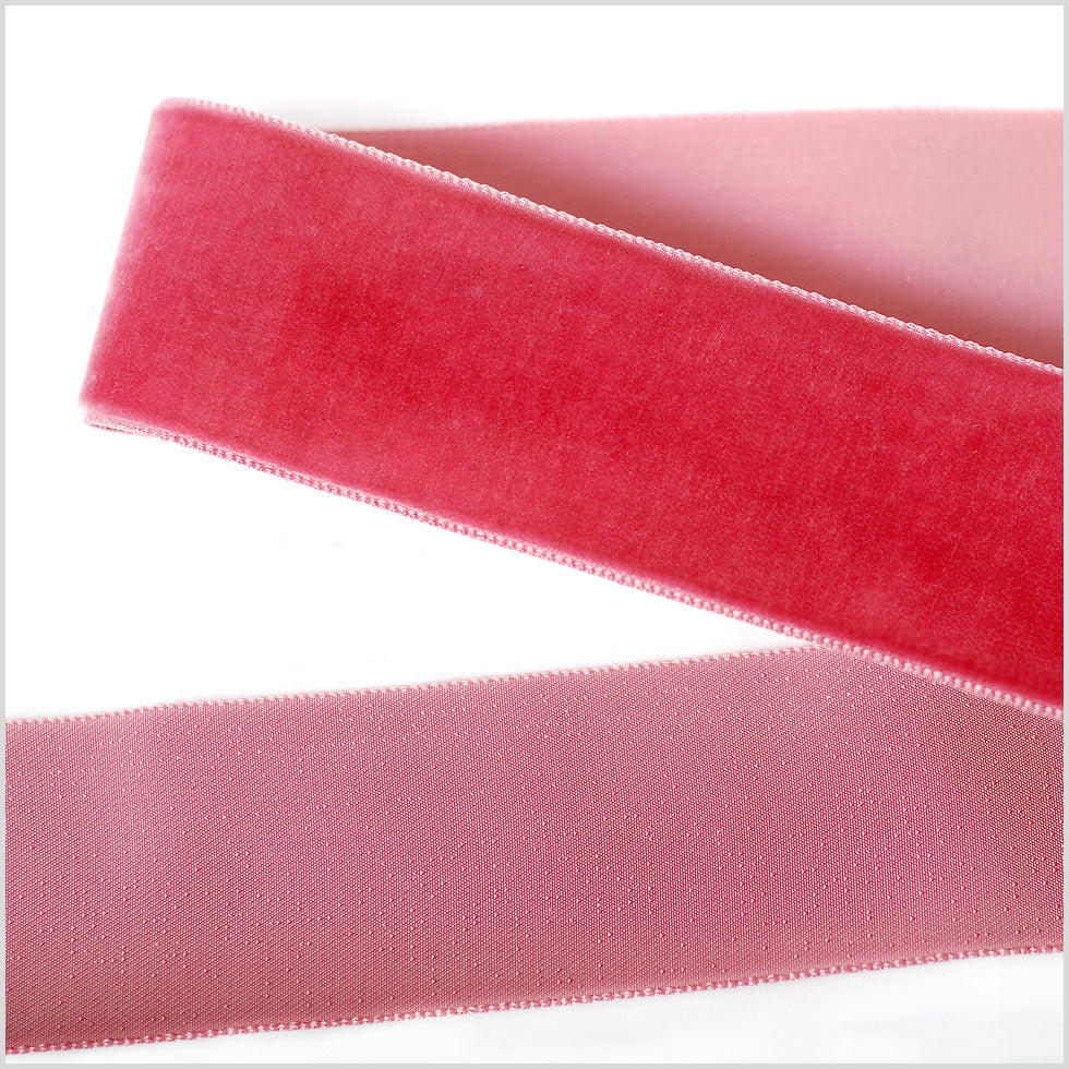 Single Faced Velvet Ribbon Made in Italy - 1.5" - Fuchsia - Sabine Collection