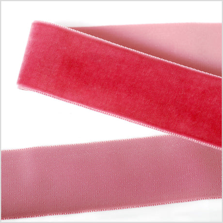 Single Faced Velvet Ribbon Made in Italy - 1.5" - Fuchsia - Sabine Collection