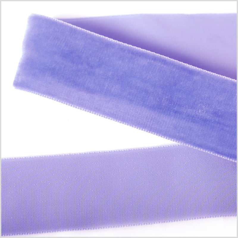Single Faced Velvet Ribbon Made in Italy - 1.5" - Light Lilac - Sabine Collection