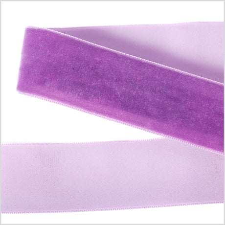 Single Faced Velvet Ribbon Made in Italy - 1.5" - Violet - Sabine Collection