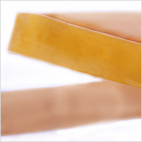 Single Faced Velvet Ribbon Made in Italy - 1.5" - Mustard - Sabine Collection