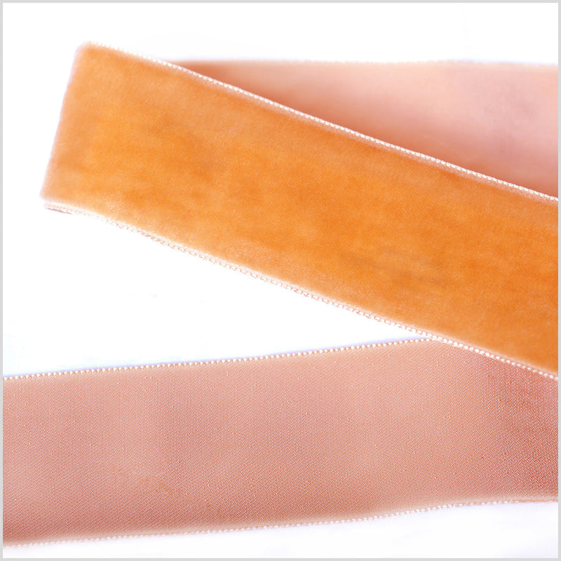 Single Faced Velvet Ribbon Made in Italy - 1.5" - Gold - Sabine Collection