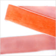 Single Faced Velvet Ribbon Made in Italy - 1.5" - Tangerine - Sabine Collection