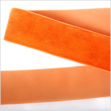 Single Faced Velvet Ribbon Made in Italy - 1.5" - Copper - Sabine Collection