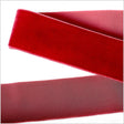 Single Faced Velvet Ribbon Made in Italy - 1.5" - Rouge Red - Sabine Collection