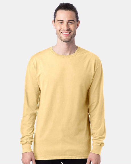 ComfortWash by Hanes® Garment-Dyed Long Sleeve Crewneck T-Shirt