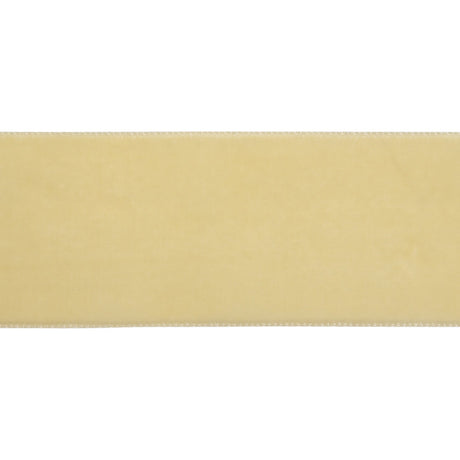 Single Faced Velvet Ribbon Made in Italy - 1.5" - Ivory - Sabine Collection