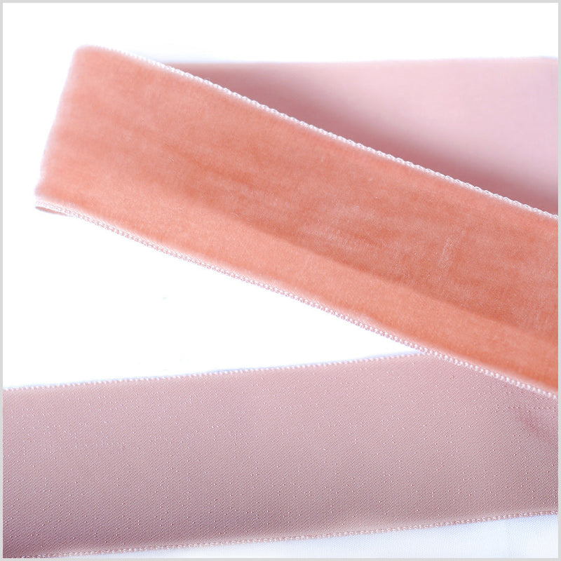 Single Faced Velvet Ribbon Made in Italy - 1.5" - Coffee - Sabine Collection