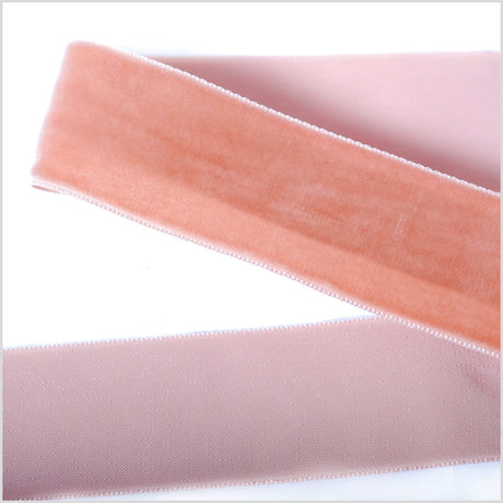 Single Faced Velvet Ribbon Made in Italy - 1.5" - Coffee - Sabine Collection