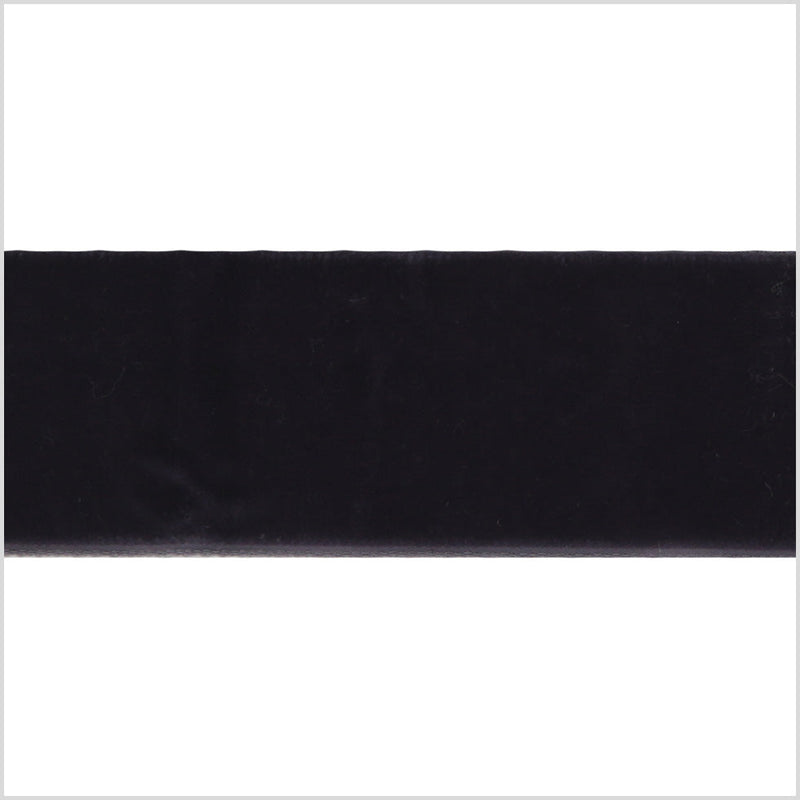 Single Faced Velvet Ribbon Made in Italy - 1.5" - Dark Gray - Sabine Collection