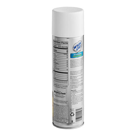 White Cap All-Purpose Food Release Spray 21.5 oz. - 6/Case