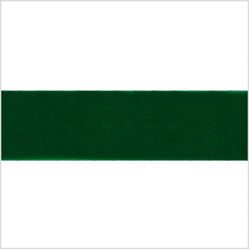 Single Faced Velvet Ribbon Made in Italy - 1.5" - Emerald - Sabine Collection