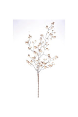 38” Champagne Gilded Frosted Crabapple Christmas Spray