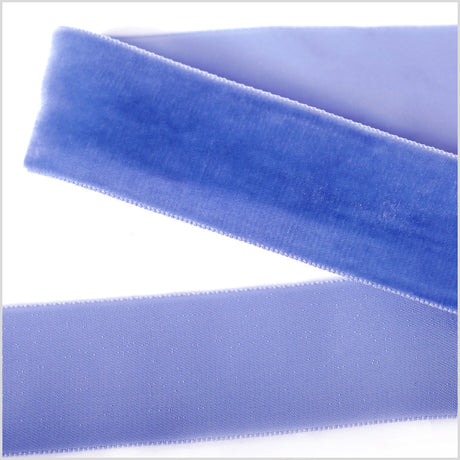 Single Faced Velvet Ribbon Made in Italy - 1.5" - Purple Gray - Sabine Collection