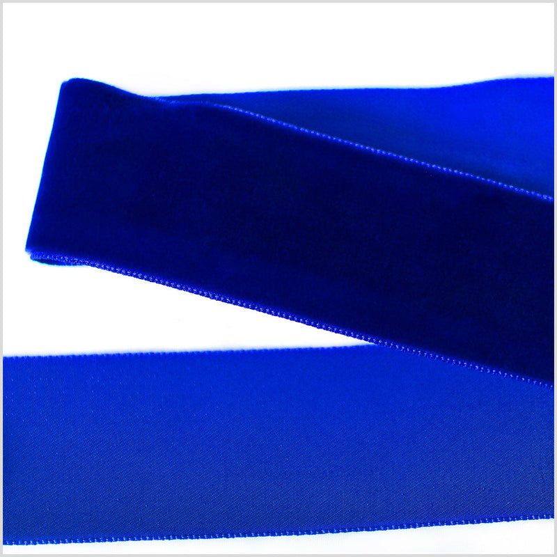 Single Faced Velvet Ribbon Made in Italy - 1.5" - Royal - Sabine Collection