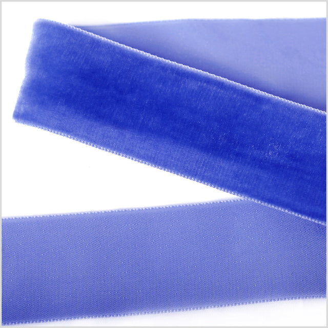 Single Faced Velvet Ribbon Made in Italy - 1.5" - Periwinkle - Sabine Collection