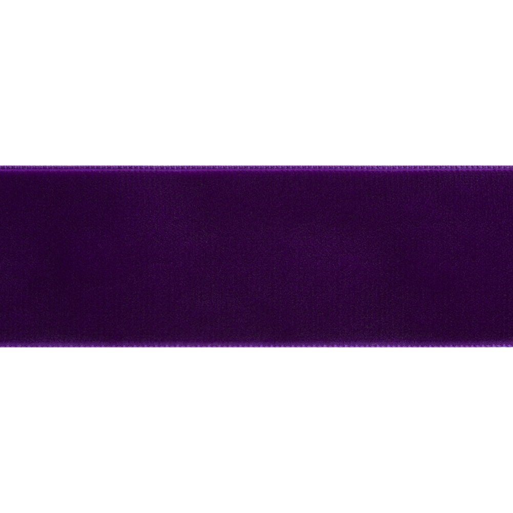 Single Faced Velvet Ribbon Made in Italy - 1.5" - Purple - Sabine Collection