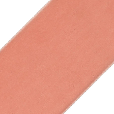Single Faced Velvet Ribbon Made in Italy - 2" - Coral - Sabine Collection