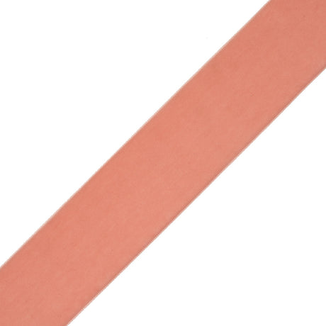 Single Faced Velvet Ribbon Made in Italy - 2" - Coral - Sabine Collection