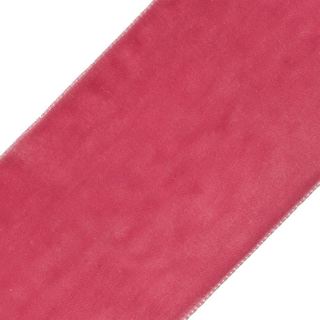 Single Faced Velvet Ribbon Made in Italy - 2" - Dark Dusty Rose - Sabine Collection