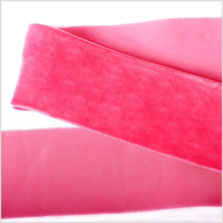 Single Faced Velvet Ribbon Made in Italy - 2" - Fuchsia - Sabine Collection
