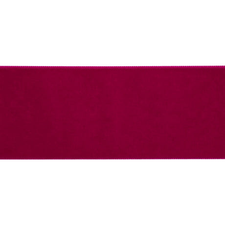 Single Faced Velvet Ribbon Made in Italy - 2" - Azalea - Sabine Collection
