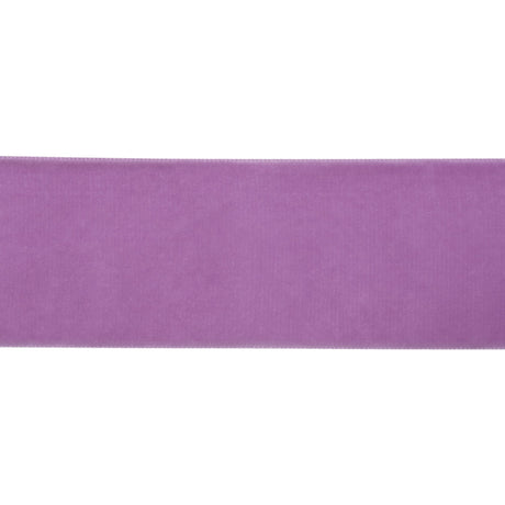Single Faced Velvet Ribbon Made in Italy - 2" - Light Lilac - Sabine Collection