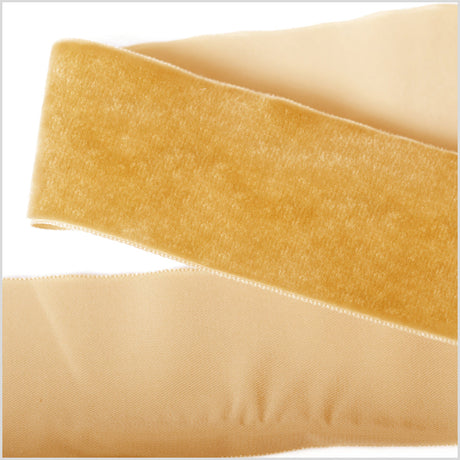 Single Faced Velvet Ribbon Made in Italy - 2" - Mustard - Sabine Collection