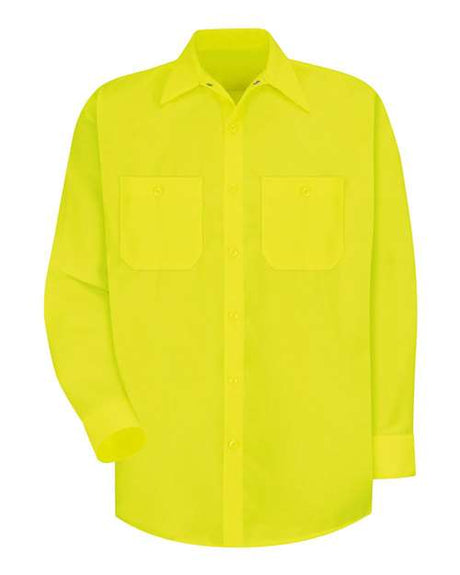 Red Kap Men's Enhanced Visibility Long Sleeve Work Shirt