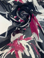 Polyester Chiffon Crepe Printed Blue-Pink